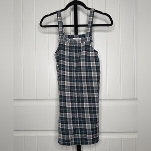 American Eagle Outfitters Plaid Mini Dress - Black, Blue, & Gray